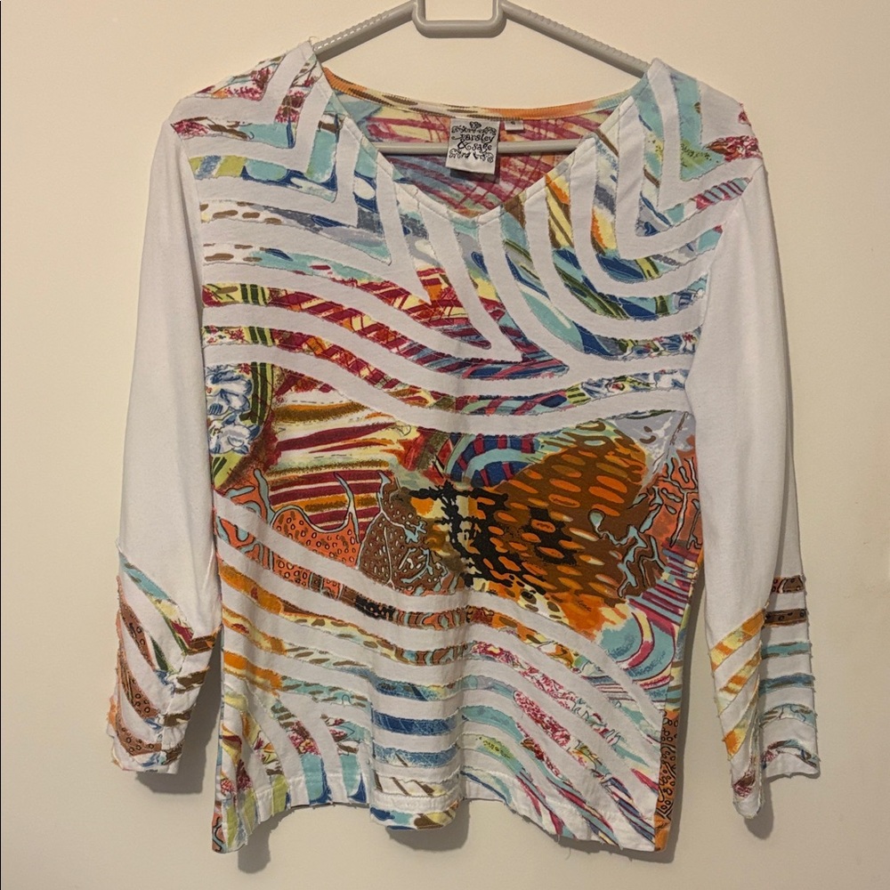 Parsley & Sage Colorful Long Sleeve Women's Top size S